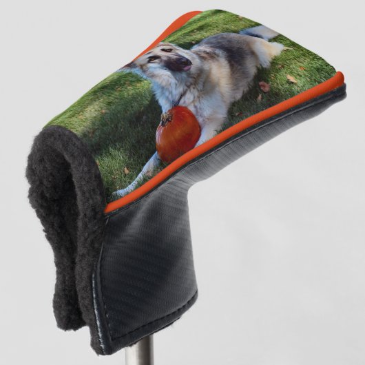 Pompoen GSD Golfheadcover (3/4 voorkant)
