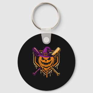 Pompoen Halloween Baseball Ice Cream Drip Soky Boy Sleutelhanger