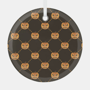 Pompoen Halloween feest thema. Glas Ornament