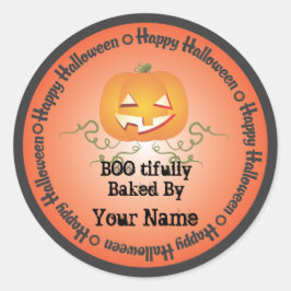 Pompoen Halloween Gebakken door Sticker
