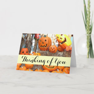 Pompoen halloween jack o lantaarn oranje pompoenen kaart