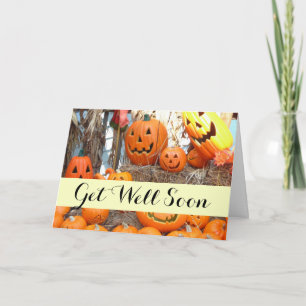 Pompoen halloween jack o lantaarn oranje pompoenen kaart