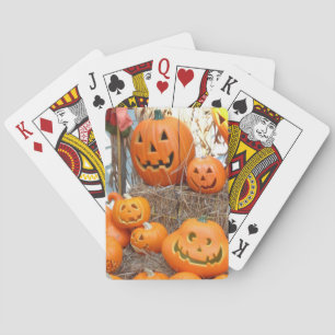 Pompoen halloween jack o lantaarn oranje pompoenen pokerkaarten