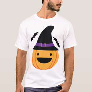 Pompoen Halloween Jack O Lantern Vleermuis T-shirt