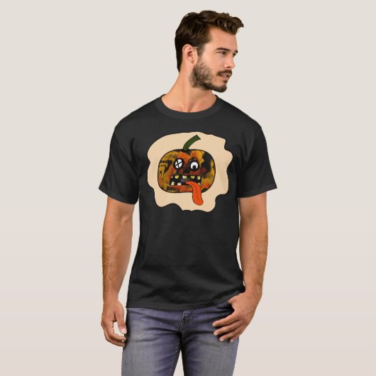 Pompoen Halloween leuk tshirt mannen (Voorkant volledig)