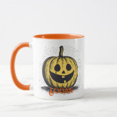 Pompoen Halloween Mok – Leuke Jack-O'-Lantern Sfee (Links)
