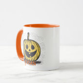 Pompoen Halloween Mok – Leuke Jack-O'-Lantern Sfee (Voorkant links)