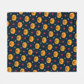Pompoen Halloween Naadloos Patroon Fleece Deken (Voorkant (Horizontaal))
