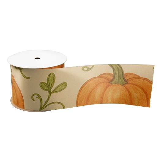 Pompoen Halloween Ribbon – Schattigee Herfst Gift  Lint (Spoel)