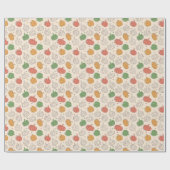 Pompoen Halloween sinaasappel geel groen Cadeaupapier (Vlak)