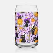 Pompoen Halloween Snoep Black Cats Blikvorm Glas (Links)