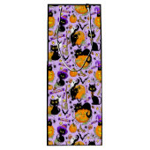 Pompoen Halloween Snoep Black Cats Wijn Cadeautas (Achterkant)