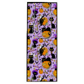 Pompoen Halloween Snoep Black Cats Wijn Cadeautas (Voorkant)