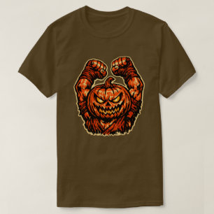 Pompoen Halloween Vechtersbaas — Vintage Retro Spo T-shirt