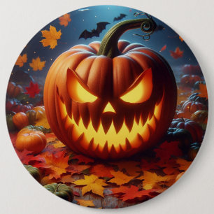 pompoen/Halloween/vleermuis spooky Ronde Button 6,0 Cm