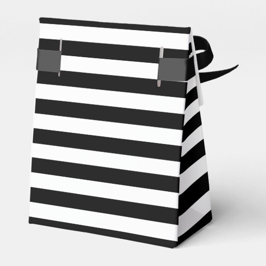 Pompoen. Halloweenfeest. Zwart-wit gestreept Bedankdoosjes (Achterkant)