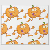 Pompoen hardlopen cadeaupapier (Vlak)