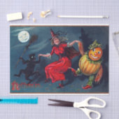  pompoen heks zwart kattepartijweefsel tissuepapier (Craft)