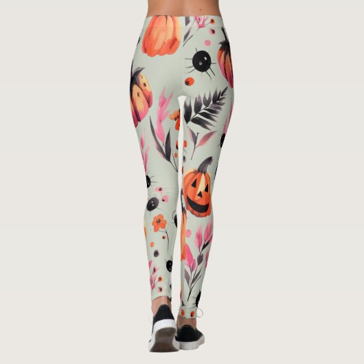 Pompoen Helloween Leggings (Achterkant)
