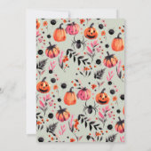 Pompoen Helloween uitnodiging (Achterkant)