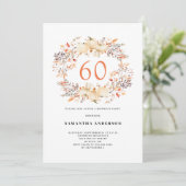 Pompoen Herfst 60e Verjaardagsfeest Kaart (Staand voorkant)