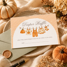 Pompoen Herfst Baby Shower Luier Raffle