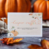 Pompoen Herfst Baby shower Luier Raffle Informatiekaartje