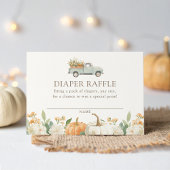Pompoen Herfst Baby shower Luier Raffle Ticket Informatiekaartje