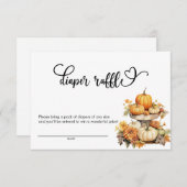 Pompoen Herfst Baby shower | Luierloof Informatiekaartje (Voorkant / Achterkant)