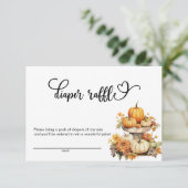 Pompoen Herfst Baby shower | Luierloof Informatiekaartje (Staand voorkant)