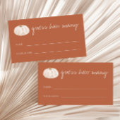 Pompoen Herfst Baby Shower Raad Hoeveel Informatiekaartje