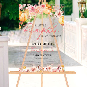 Pompoen Herfst Baby Shower Welkom Bord