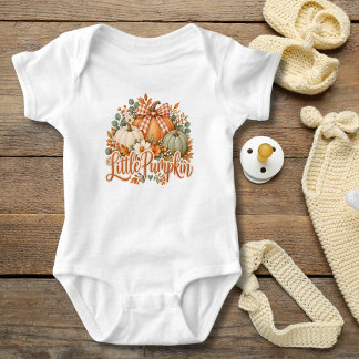 Pompoen Herfst Bloemige Coquette Strik Baby Romper