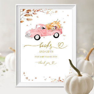Pompoen Herfst Boeken voor Baby Gebarentaal Poster