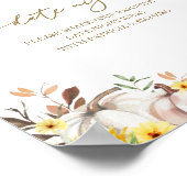 Pompoen Herfst Bruiloft Borrel Datum Avond Pot Bor Poster (Hoek)