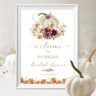 Pompoen Herfst Bruiloftsontvangst Poster