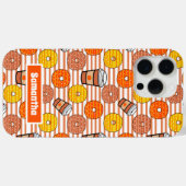 Pompoen Herfst Donuts & Koffie Sinaasappel Strepen Case-Mate iPhone Case (Achterkant (horizontaal))