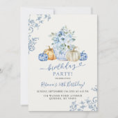 Pompoen Herfst Ginger Jar Chinoiserie Verjaardag Kaart (Voorkant)