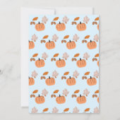 Pompoen Herfst Halloween baby shower Kaart (Achterkant)