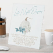 Pompoen Herfst Herfst Baby shower Late Night Luier Reclamebord Met Voetstuk (Insitu)