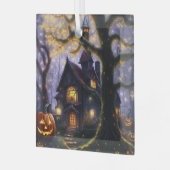 pompoen/herfst/herfst/Halloween Glas Ornament (Voorkant links)