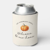 Pompoen herfst herfstwelkom in ons interieur blikjeskoeler (Blikje Voorkant)