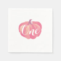 Pompoen Herfst Meisje Eerste Verjaardag Party Roze