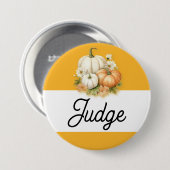 Pompoen Herfst Oogst Fair Judge Ronde Button 7,6 Cm (Voorkant /achterkant)
