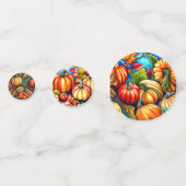 Pompoen Herfst Oogst Feestelijke Herfst Tafel Scat Confetti (Voorkanten)