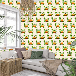 Pompoen Herfst Oogst Naadloze Patroon Ontwerp Behang