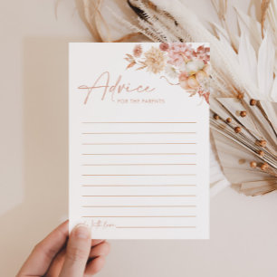 Pompoen Herfst Roze Bloemen Baby shower Advies Kaa Kaart