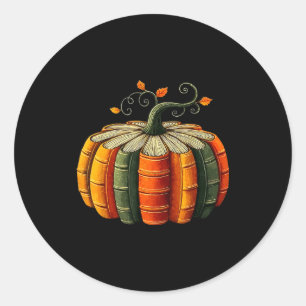 Pompoen Herfst Seizoen Boek Liefhebber Boeken Leze Ronde Sticker