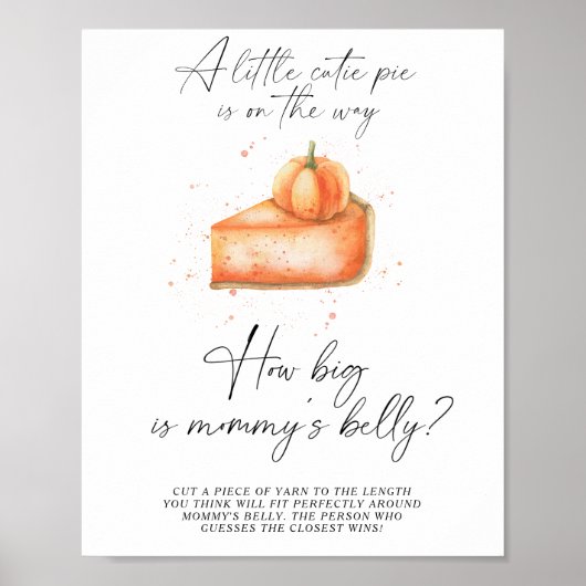 Pompoen herfst taart - hoe groot is mama's buik sp poster (Voorkant)