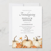 Pompoen Herfst Vriendschap Potluck Thanksgiving Kaart (Voorkant)